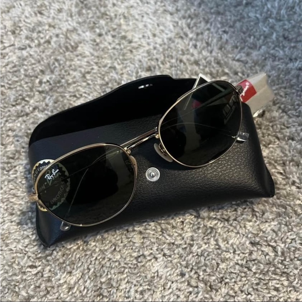 Brand New Gold RayBan Sunglasses